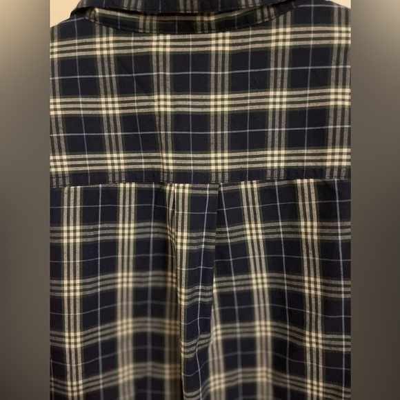 Chaps men’s XL blues& cream plaid long sleeve button down.‎ Easy care pocket - Picture 7 of 7